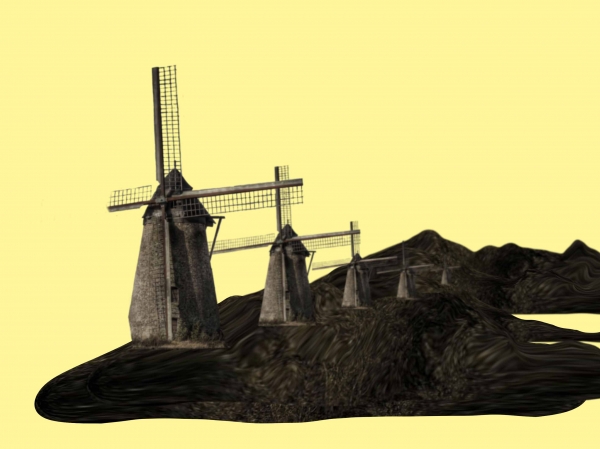 Creation of Don Quixote and the Mills: Step 4